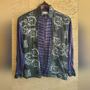 Size S Men's GOOUCH linen Zip shirt